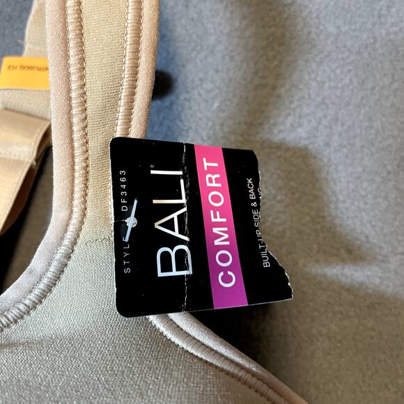 Bali Comfort Bra Womens 40DD Nude Neutral Classic Underwear Beige - Picture 3 of 9